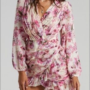 SHOWPO PINK FLORAL DRESS